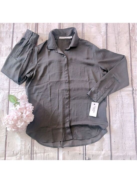 Calvin Klein Tops - Calvin Klein Button Down Long Sleeve Work Office Blouses Chiffon Tops Size Small